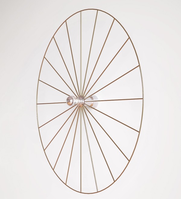 Бра Wheel 90 см хром + цоколь 5 см хром