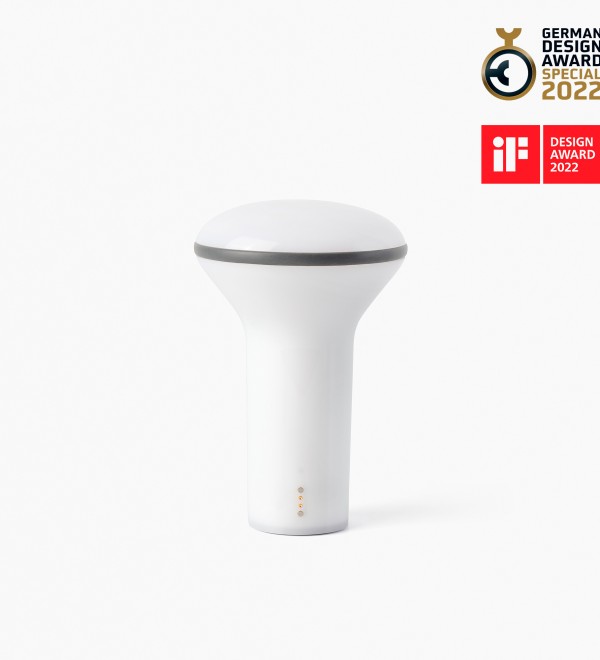 Переносная лампа Buddy бело-серая 3W