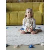 Хлопковый ковер Lillaland COLORFUL WHITE BLUE D140