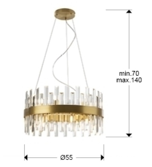 Люстра Grace 14L золотая
