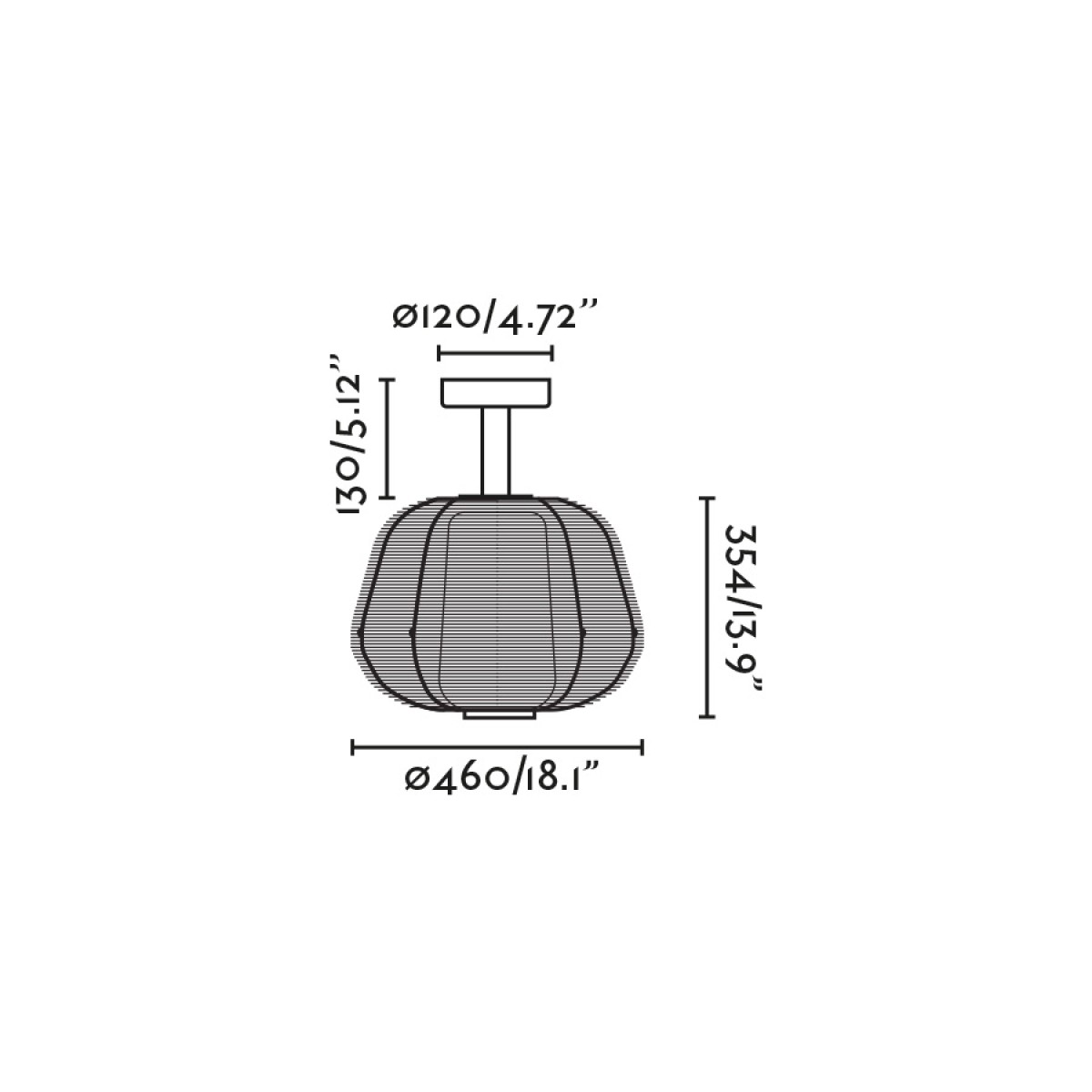 NARA Потолочный светильник FIJA H100 бежевый 1xE27