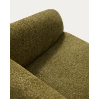 Кресло Milare из оливково-зеленой синели, 83 см