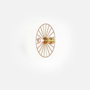 Бра Wheel 30 см золотой + цоколь 5 см золотой