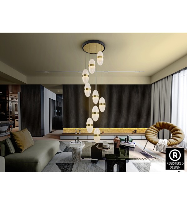 Подвесной светильник Garden 9L черный/бронзовый