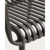 Уличный стул Isabellini из пластика графитового цвета