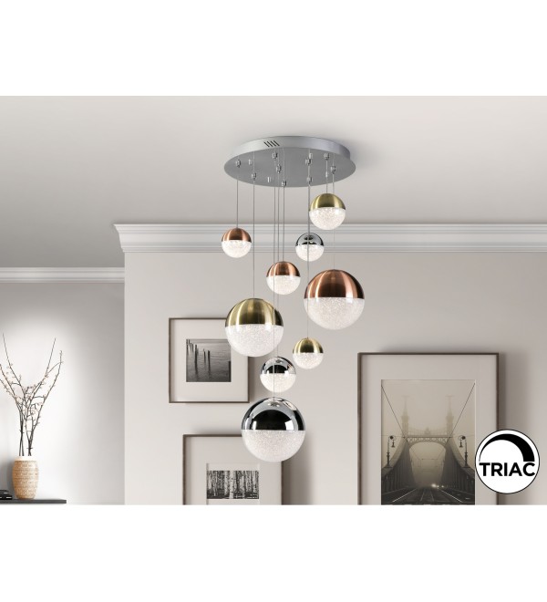 Подвесной светильник Sphere 9L LED Ø50 DIM разноцветный