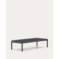 Журнальный столик Sorells из серого алюминия 63 x 149 см