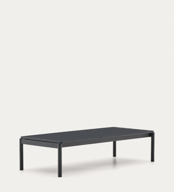 Журнальный столик Sorells из серого алюминия 63 x 149 см