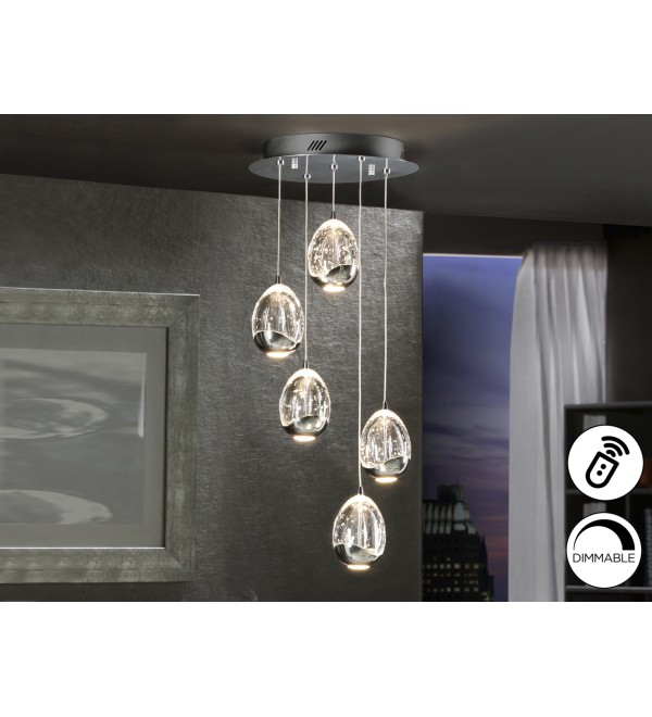 Люстра Rocio LED 5L DIM хром