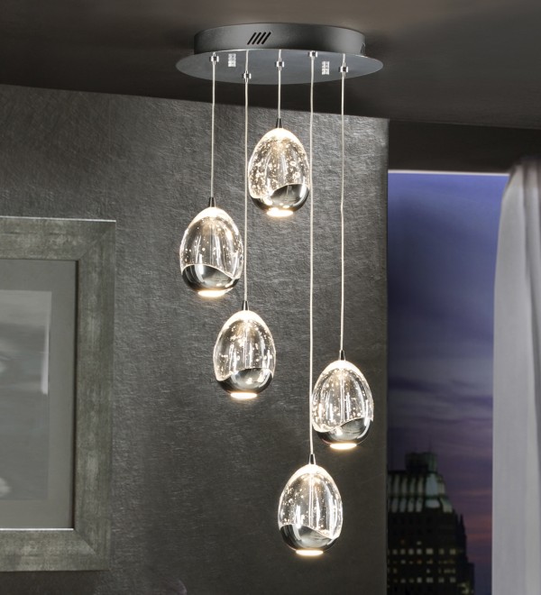 Люстра Rocio LED 5L DIM хром