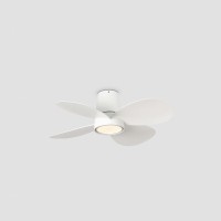 Потолочный вентилятор KLOVER S Ш800mm белый 4 PALAS 18W LED CCT DIM