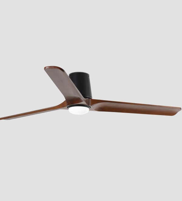 Потолочный вентилятор HEYWOOD TUB L Ш1320 черный/орех 3P LED 10W TUYA