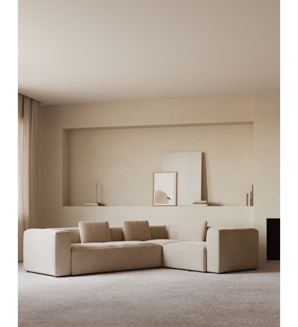 Угловой 4-х местный диван Blok 320 x 230 cm бежевый