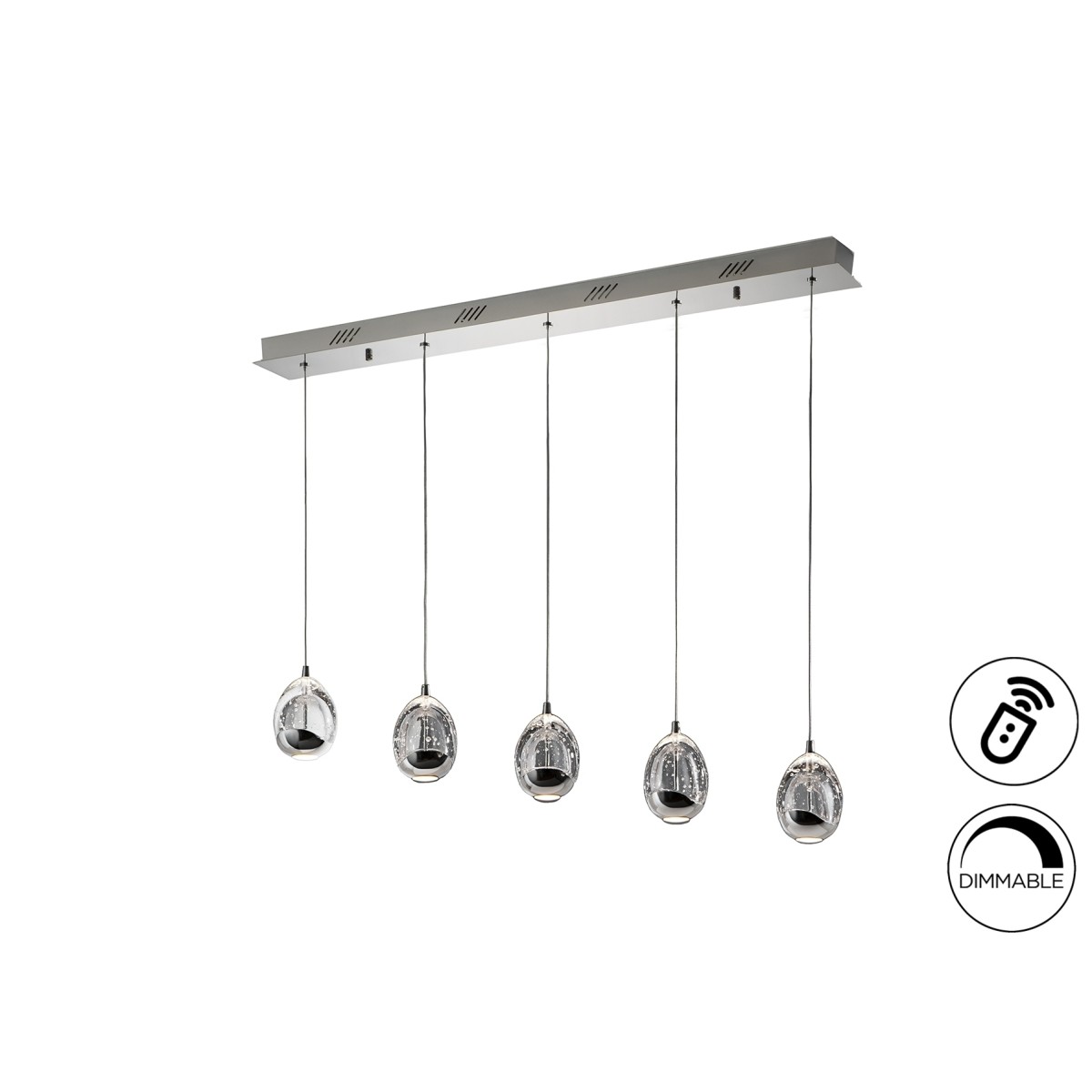 Подвесной светильник Rocio 5L хром DIMMABLE