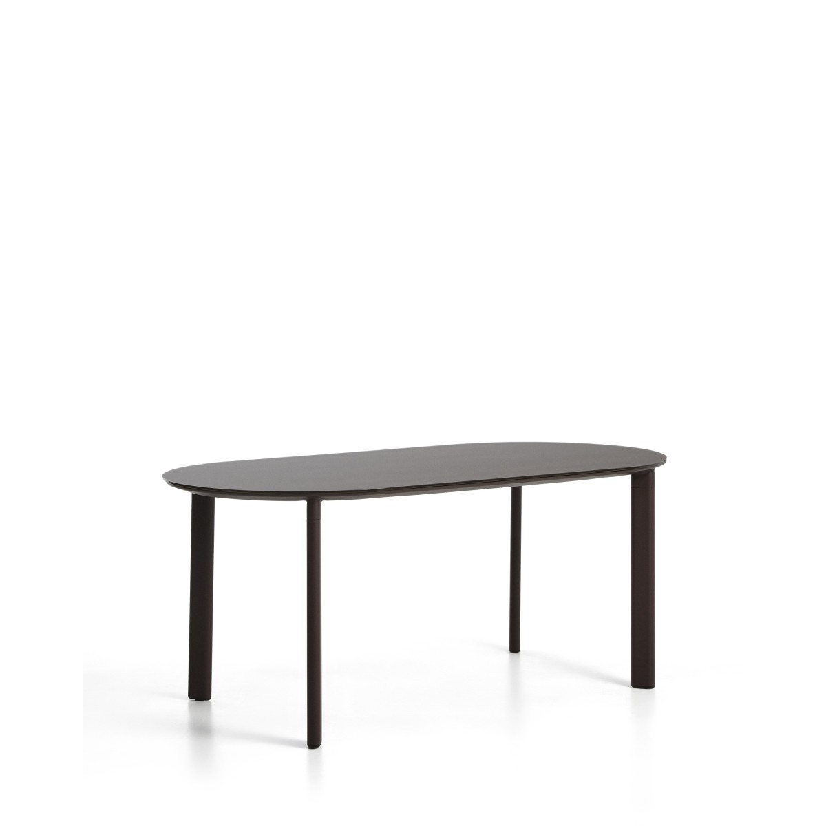 Уличный стол Erice из алюминия и закаленного стекла коричневого цвета, 180 x 90 см