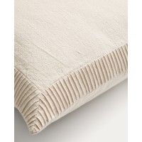 Чехол для подушки Luadia из хлопка цвета экрю с плиссировкой, 50 x 50 см