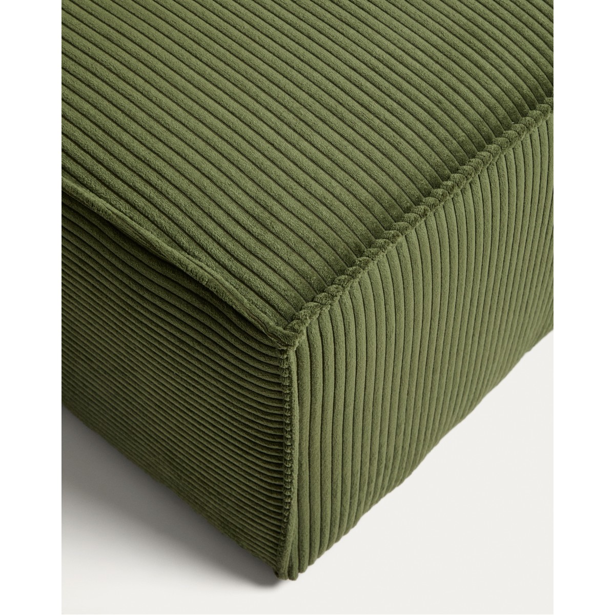 Пуф Blok из зеленого вельвета, 90x104 см