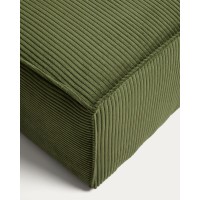 Пуф Blok из зеленого вельвета, 90x104 см