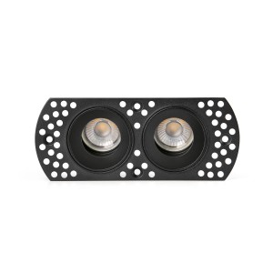 Встраиваемый регулируемый светильник без рамки черный FLIC 2xGU10 MR11