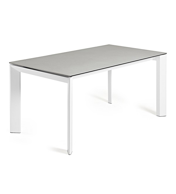 Стол Atta 160 (220) x90 белый керамика