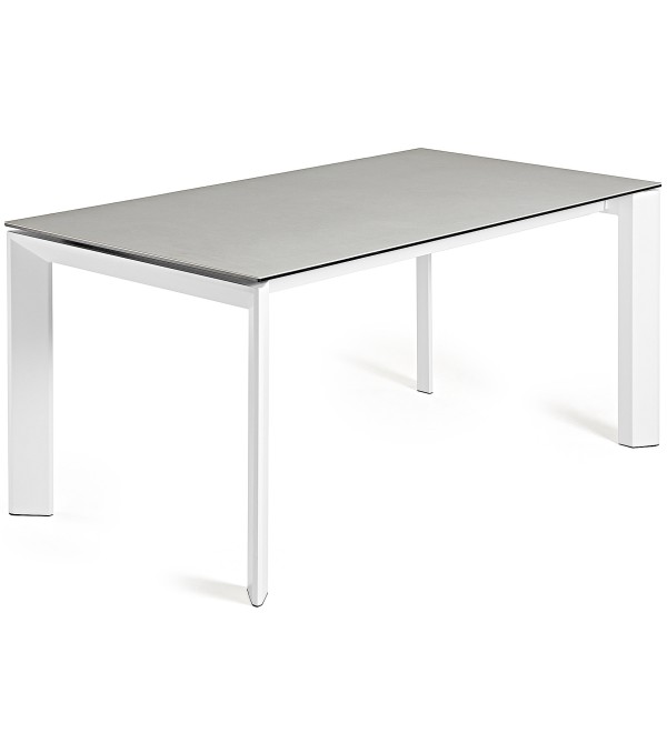 Стол Atta 160 (220) x90 белый керамика