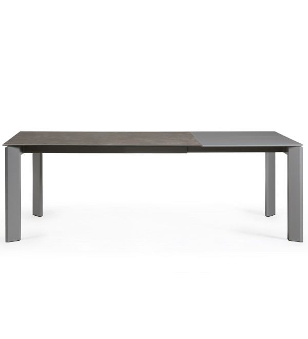 Стол Atta 160 (220) x90 антрацит, серый, керамика
