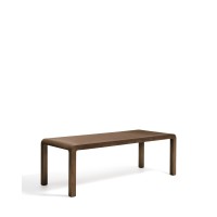 Раздвижной стол Erisia из массива дуба с отделкой под темный орех, 180 (230) x 90 см