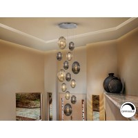 Ovila Люстра 13L дымчатый- коньячный H500