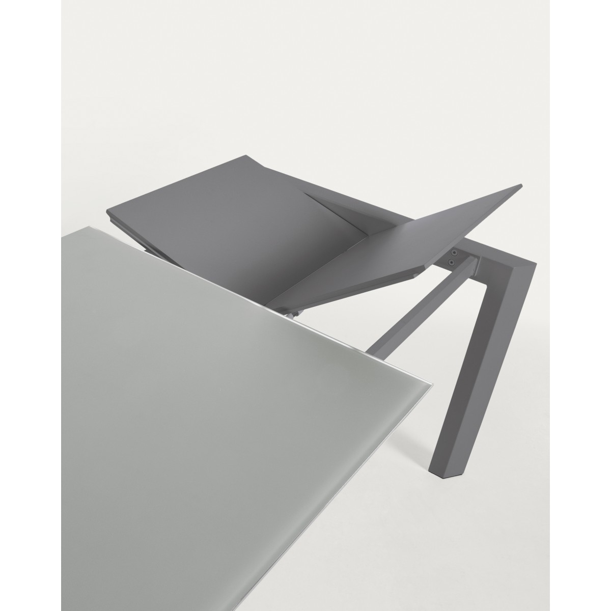 Стол Atta 140 (200) x90 темно-серый, стекло