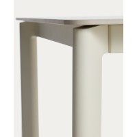 Уличный стол Anafi с бежевой столешницей из спеченного камня, 220 x 100 см