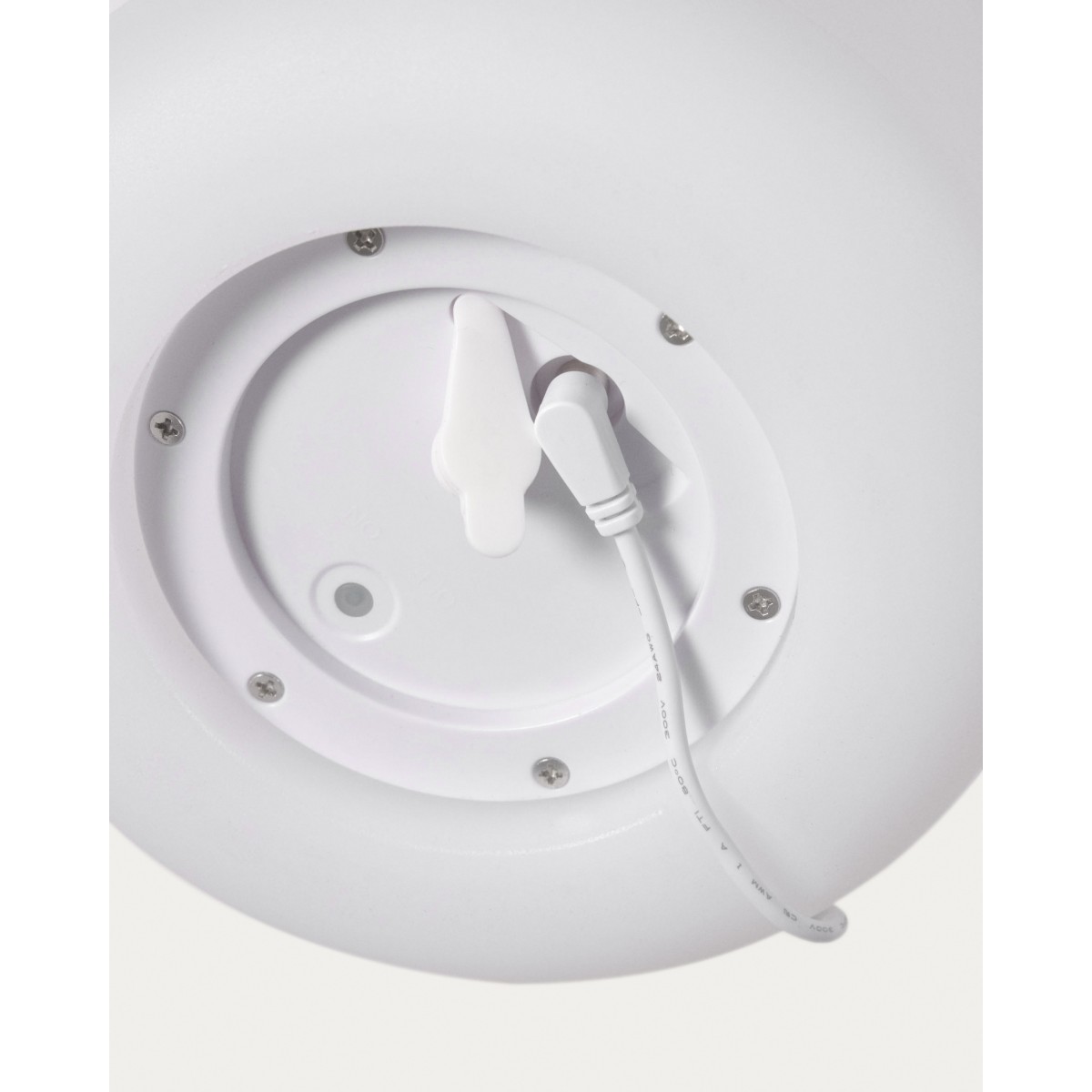 Настольная переносная лампа Dialma с коричневой ручкой