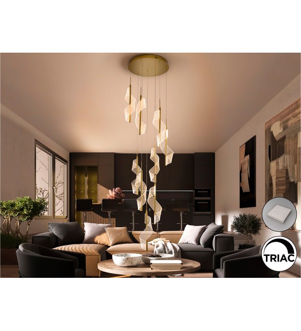Люстра Velas 9L золотая DIM