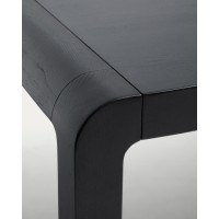 Раздвижной стол Erisia из массива дуба с отделкой под эбеновое дерево, 200 (280) x 100 см