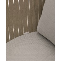 Уличное кресло Saconca из бежевой веревки и стали