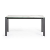 Стол Atta 160 (220) x90 антрацит, керамика