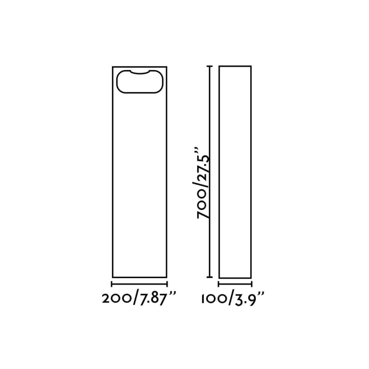GLINT 700 Уличный маяк цементно-серый LED 6W 2700K