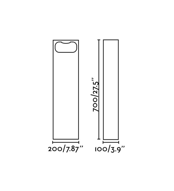 GLINT 700 Уличный маяк цементно-серый LED 6W 2700K