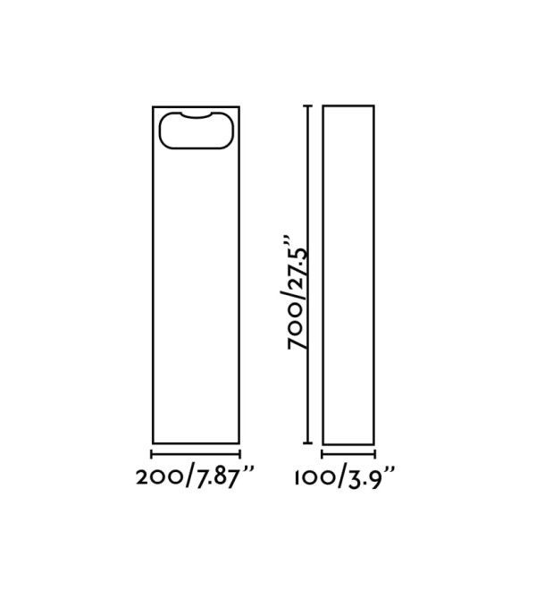 GLINT 700 Уличный маяк цементно-серый LED 6W 2700K
