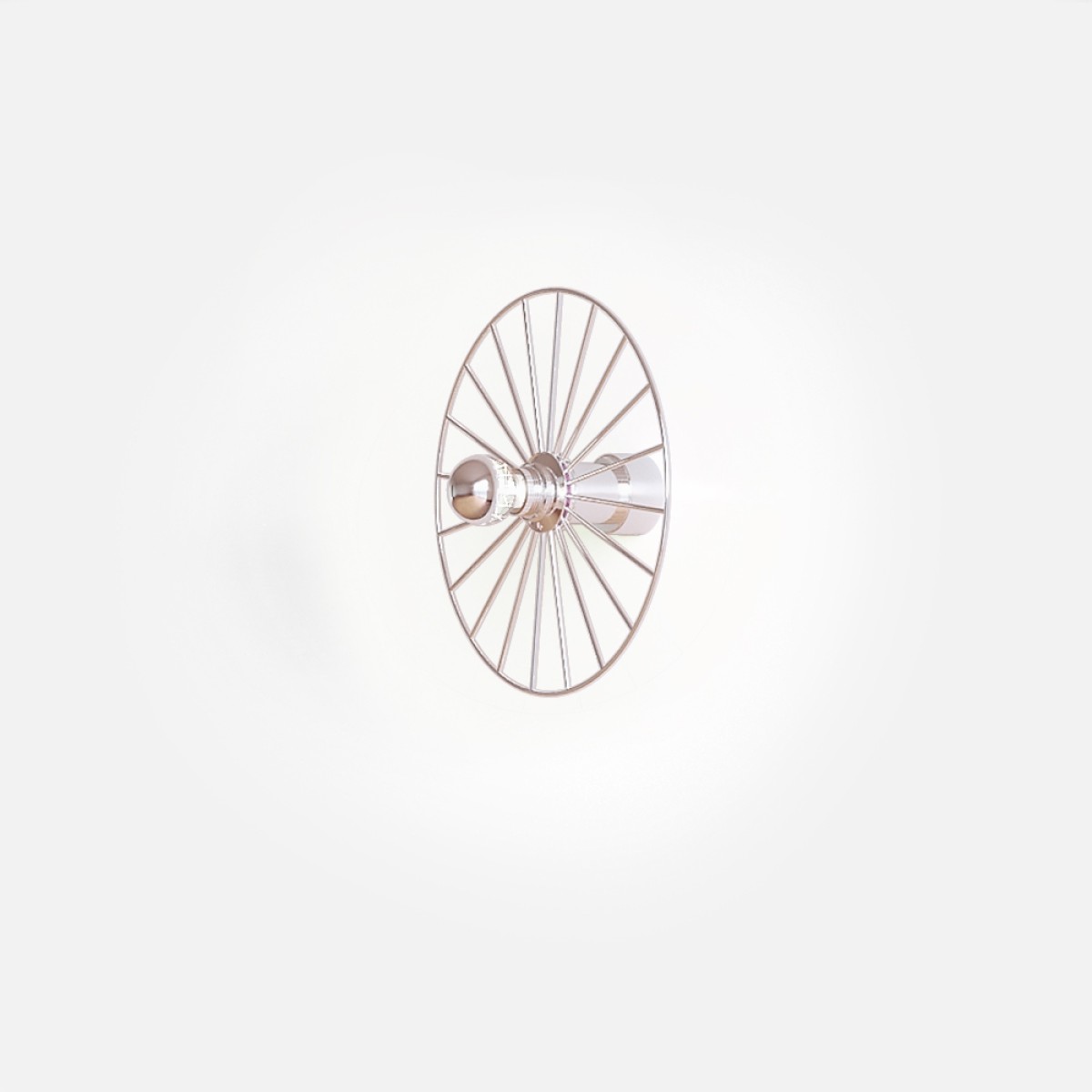 Бра Wheel 30 см хром + цоколь 15 см хром