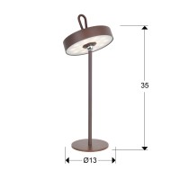 Gong Настольная лампа LED с отделкой Corten