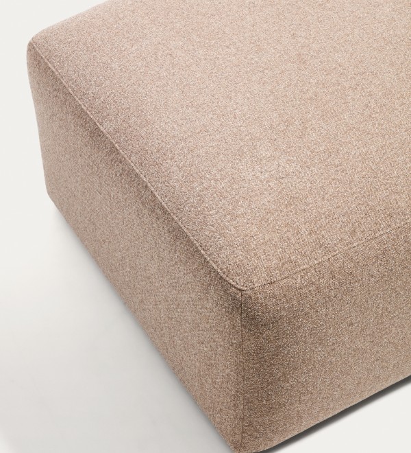 Пуф для ног Blok из коричневой синели, 90 x 74 см