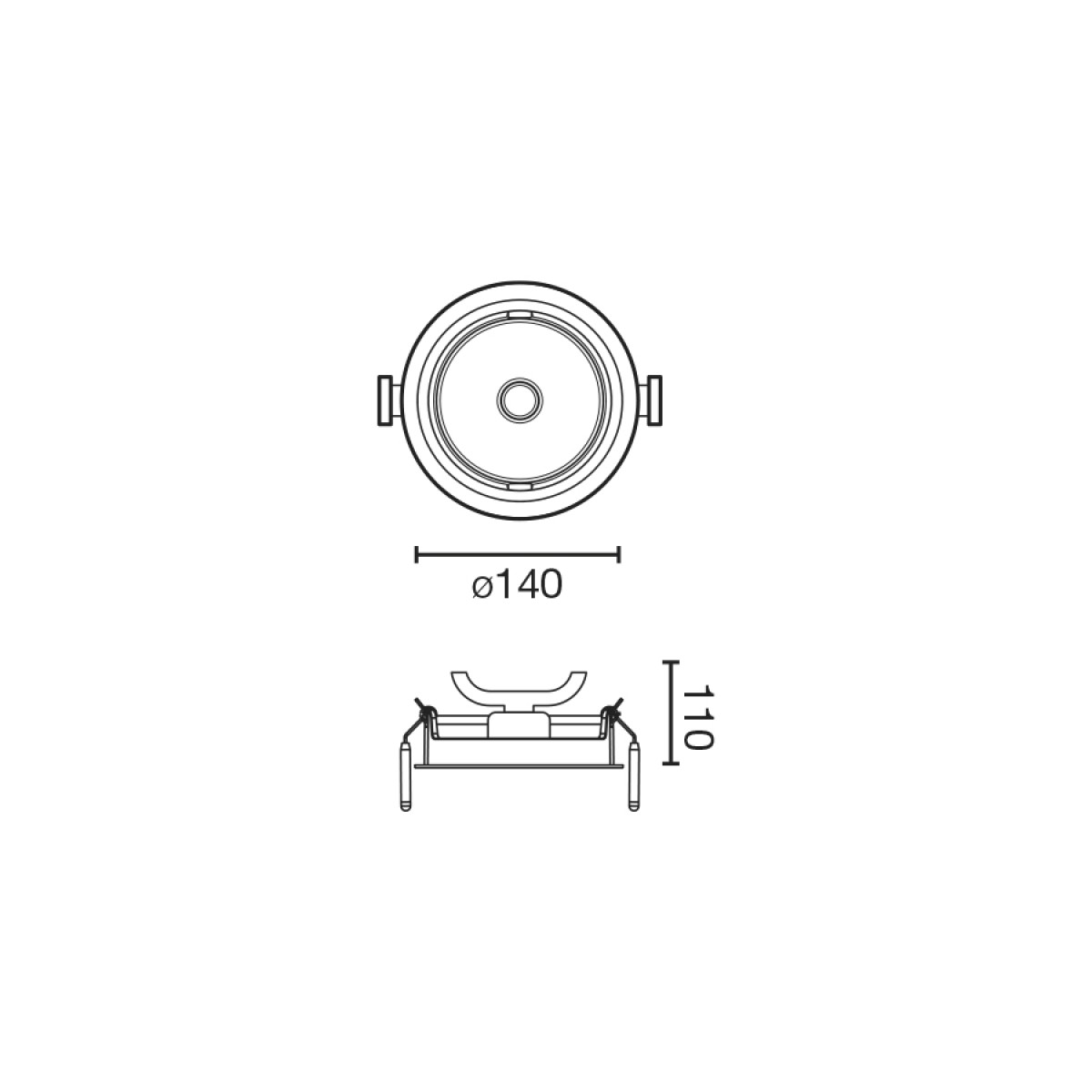 Mini Optic Белый потолочный светильник LED 12/18Вт 4000K 56° 1750/2350 лм