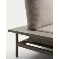 Трехместный уличный диван Vathi с левым шезлонгом цвета таупе, 250 x 159 см