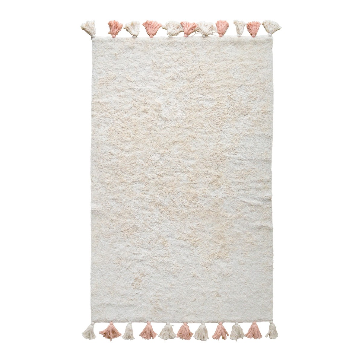 Хлопковый ковер Lillaland COLORFUL WHITE PINK 120*180