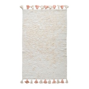 Хлопковый ковер Lillaland COLORFUL WHITE PINK 120*180