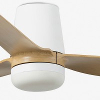 Потолочный вентилятор PUNT TUB M Ш1300 белый/клен 3P LED 18W TUYA