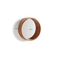 Зеркало Berale из акации, диаметр 30,5 см