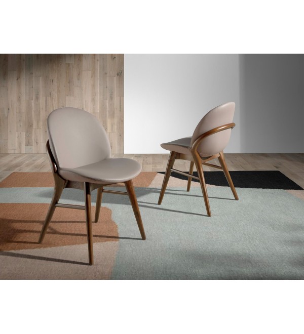 Стул CH19058/4107 с обивкой из экокожи и каркасом из массива ясеня