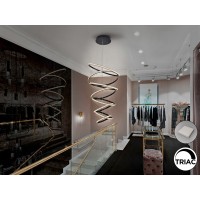 Люстра Ring 8 колец черная 3000K DIMABLE