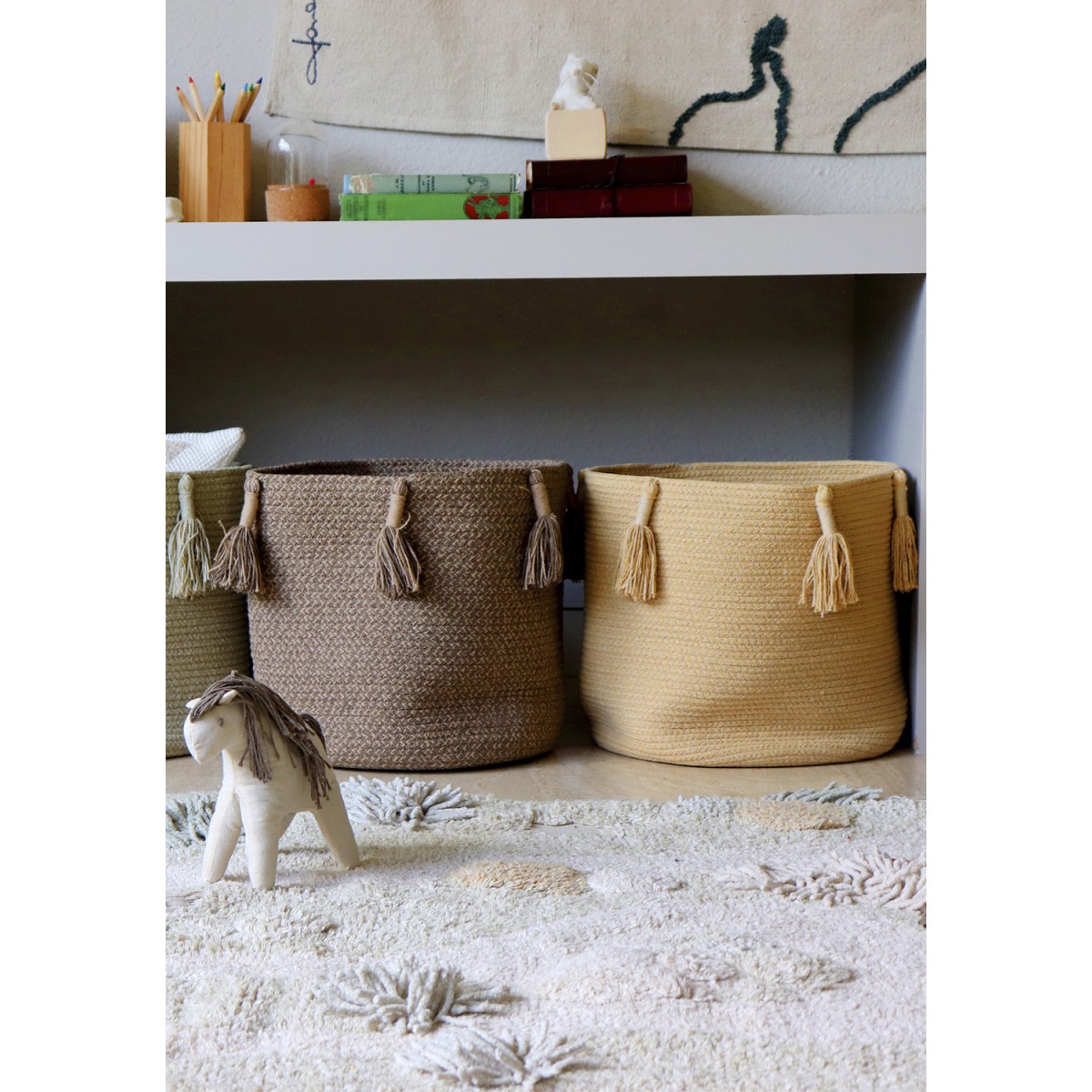 Корзина Древесный медовая 30*30